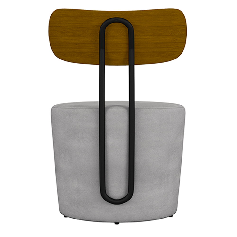Kit 2 Poltronas Decorativas Addams Veludo Cinza G45 - Gran Belo