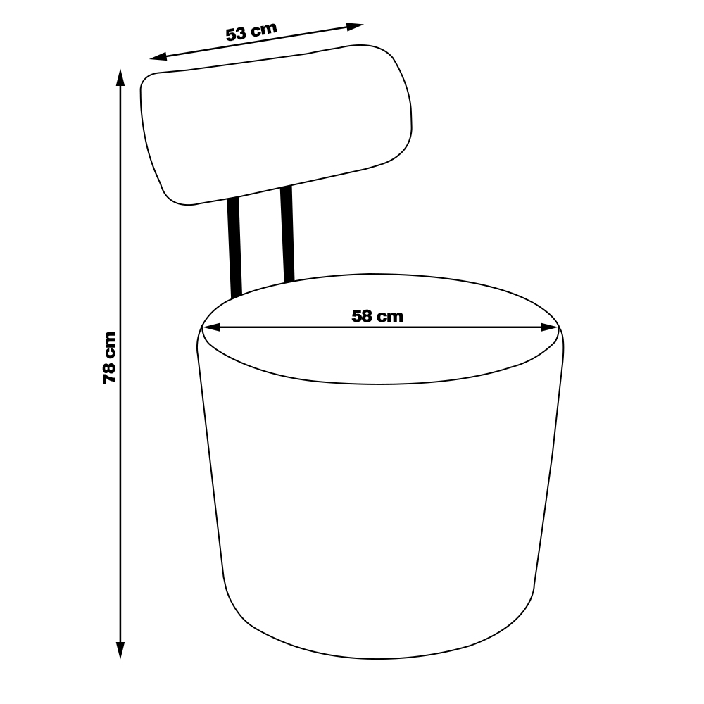 Kit 2 Poltronas Decorativas Addams Veludo Marrom G45 - Gran Belo