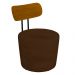 Kit 2 Poltronas Decorativas Addams Veludo Marrom G45 - Gran Belo