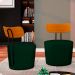 Kit 2 Poltronas Decorativas Addams Veludo Verde G45 - Gran Belo