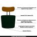Kit 2 Poltronas Decorativas Addams Veludo Verde G45 - Gran Belo