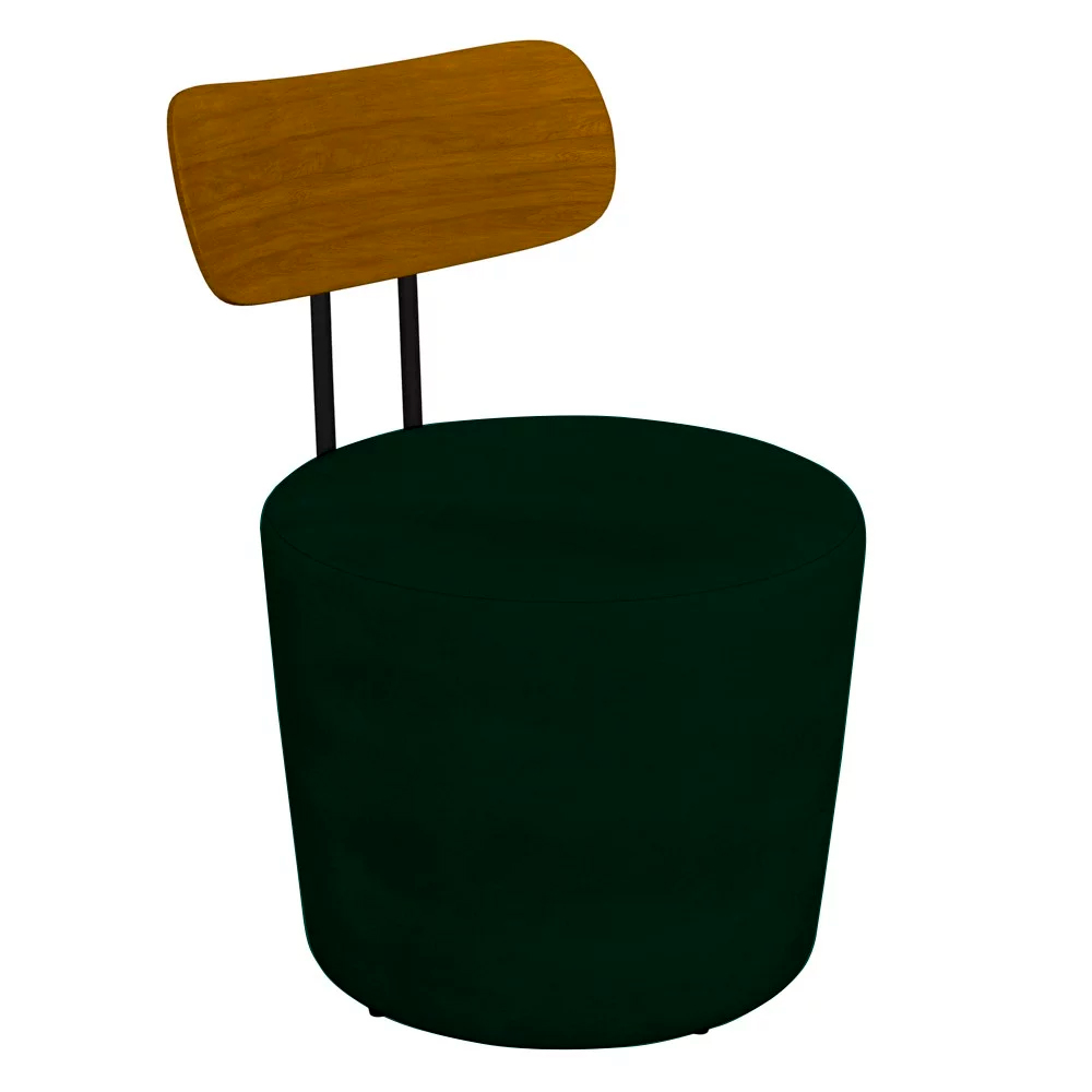 Kit 2 Poltronas Decorativas Addams Veludo Verde G45 - Gran Belo
