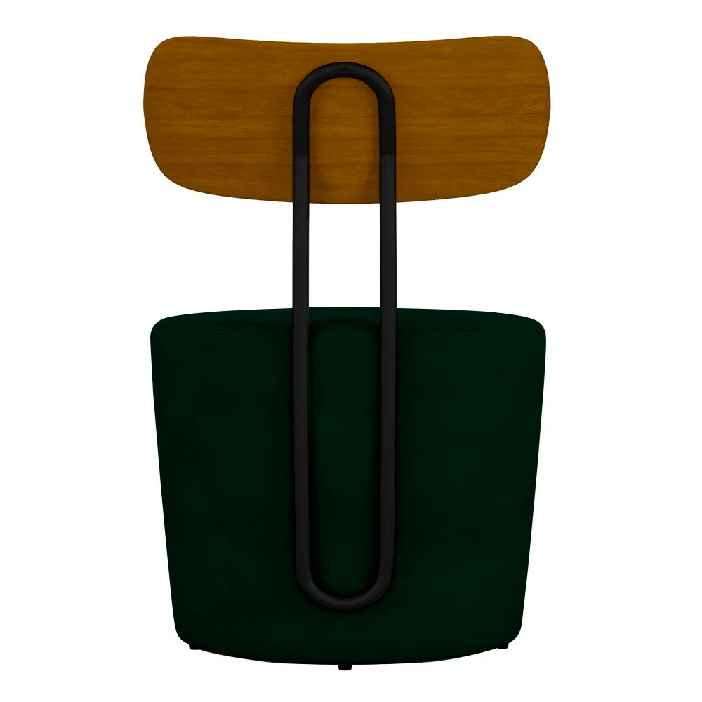 Kit 2 Poltronas Decorativas Addams Veludo Verde G45 - Gran Belo
