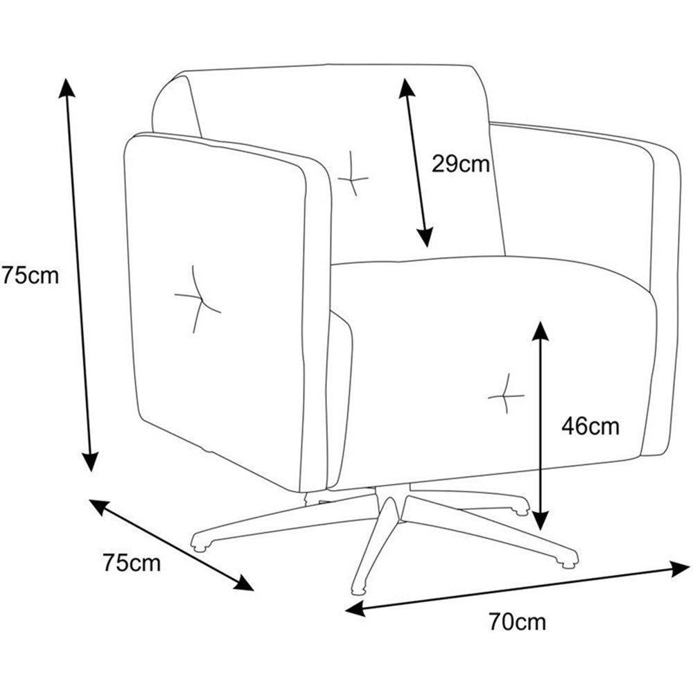 Kit 2 Poltronas Decorativas Astúria Base Giratória Couro Bege G40 - Gran Belo
