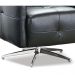 Kit 2 Poltronas Decorativas Astúria Base Giratória Couro Preto G40 - Gran Belo
