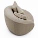 Kit 2 Poltronas Decorativas Base Fixa Galáxia com Almofadas Boucle Bege G45 - Gran Belo