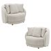 Kit 2 Poltronas Decorativas Base Fixa Galáxia com Almofadas Boucle Branco G45 - Gran Belo