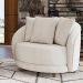 Kit 2 Poltronas Decorativas Base Fixa Galáxia com Almofadas Boucle Branco G45 - Gran Belo