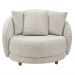 Kit 2 Poltronas Decorativas Base Fixa Galáxia com Almofadas Boucle Branco G45 - Gran Belo