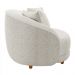 Kit 2 Poltronas Decorativas Base Fixa Galáxia com Almofadas Boucle Branco G45 - Gran Belo