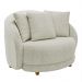Kit 2 Poltronas Decorativas Base Fixa Galáxia com Almofadas Boucle Off White G45 - Gran Belo