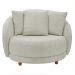 Kit 2 Poltronas Decorativas Base Fixa Galáxia com Almofadas Boucle Off White G45 - Gran Belo