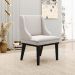 Kit 2 Poltronas Decorativas Base Fixa de Madeira Firenze Veludo Cinza/Preto G19 - Gran Belo