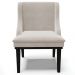 Kit 2 Poltronas Decorativas Base Fixa de Madeira Firenze Veludo Cinza/Preto G19 - Gran Belo
