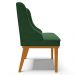 Kit 2 Poltronas Decorativas Base Fixa de Madeira Firenze Veludo Verde Esmeralda/Castanho G19 - Gran Belo