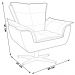 Kit 2 Poltronas Decorativas Base Giratória Cromada Charger PU Branco G19 - Gran Belo
