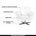 Kit 2 Poltronas Decorativas Base Giratória Cromada Charger PU Branco G19 - Gran Belo
