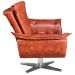 Kit 2 Poltronas Decorativas Base Giratória Cromada Charger PU Marrom G19 - Gran Belo