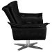 Kit 2 Poltronas Decorativas Base Giratória Cromada Charger PU Preto G19 - Gran Belo