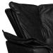 Kit 2 Poltronas Decorativas Base Giratória Cromada Charger PU Preto G19 - Gran Belo
