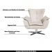 Kit 2 Poltronas Decorativas Base Giratória Cromada Charger Suede Bege G19 - Gran Belo