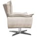 Kit 2 Poltronas Decorativas Base Giratória Cromada Charger Suede Bege G19 - Gran Belo