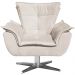 Kit 2 Poltronas Decorativas Base Giratória Cromada Charger Suede Bege G19 - Gran Belo