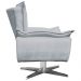 Kit 2 Poltronas Decorativas Base Giratória Cromada Charger Suede Cinza G19 - Gran Belo