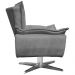 Kit 2 Poltronas Decorativas Base Giratória Cromada Charger Suede Grafite G19 - Gran Belo