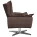 Kit 2 Poltronas Decorativas Base Giratória Cromada Charger Suede Marrom G19 - Gran Belo