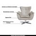 Kit 2 Poltronas Decorativas Base Giratória Cromada Charger Suede Nude G19 - Gran Belo