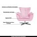 Kit 2 Poltronas Decorativas Base Giratória Cromada Charger Suede Rosa G19 - Gran Belo