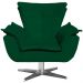 Kit 2 Poltronas Decorativas Base Giratória Cromada Charger Suede Verde G19 - Gran Belo