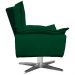 Kit 2 Poltronas Decorativas Base Giratória Cromada Charger Suede Verde G19 - Gran Belo