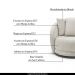Kit 2 Poltronas Decorativas Base Giratória Galáxia com Almofadas Boucle Branco G45 - Gran Belo