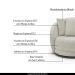 Kit 2 Poltronas Decorativas Base Giratória Galáxia com Almofadas Boucle Off White G45 - Gran Belo
