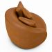 Kit 2 Poltronas Decorativas Base Giratória Galáxia com Almofadas PU Caramelo G45 - Gran Belo
