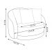 Kit 2 Poltronas Decorativas Base Giratória Galáxia com Almofadas PU Marrom G45 - Gran Belo