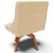 Kit 2 Poltronas Decorativas Base Giratória de Madeira Firenze Suede Bege/Natural G19 - Gran Belo