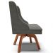 Kit 2 Poltronas Decorativas Base Giratória de Madeira Firenze Suede Grafite/Natural G19 - Gran Belo