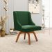 Kit 2 Poltronas Decorativas Base Giratória de Madeira Firenze Veludo Verde/Natural G19 - Gran Belo