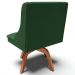 Kit 2 Poltronas Decorativas Base Giratória de Madeira Firenze Veludo Verde/Natural G19 - Gran Belo