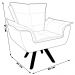 Kit 2 Poltronas Decorativas Base Giratória em Madeira Charger PU Branco G19 - Gran Belo
