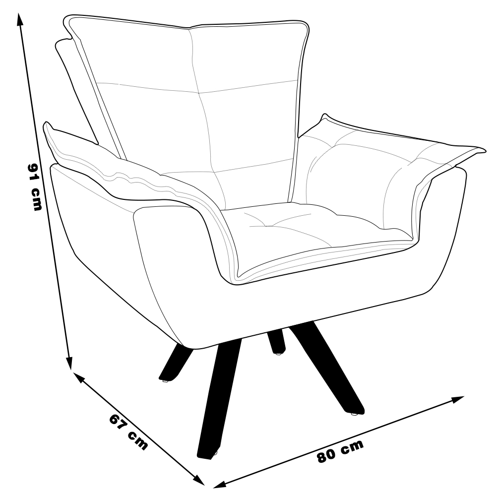 Kit 2 Poltronas Decorativas Base Giratória em Madeira Charger PU Branco G19 - Gran Belo