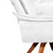 Kit 2 Poltronas Decorativas Base Giratória em Madeira Charger PU Branco G19 - Gran Belo