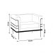 Kit 2 Poltronas Decorativas Base de Aço Preto Jeanneret-Gris Linhão Cinza G17 - Gran Belo