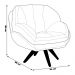 Kit 2 Poltronas Decorativas Base em Madeira Giratória Giroud Veludo Azul Marinho G33 - Gran Belo