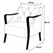 Kit 2 Poltronas Decorativas Braços em Madeira Hand Linho Chumbo G45 - Gran Belo