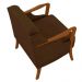 Kit 2 Poltronas Decorativas Braços em Madeira Hand Veludo Marrom G45 - Gran Belo