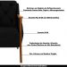 Kit 2 Poltronas Decorativas Braços em Madeira Hand Veludo Preto G45 - Gran Belo